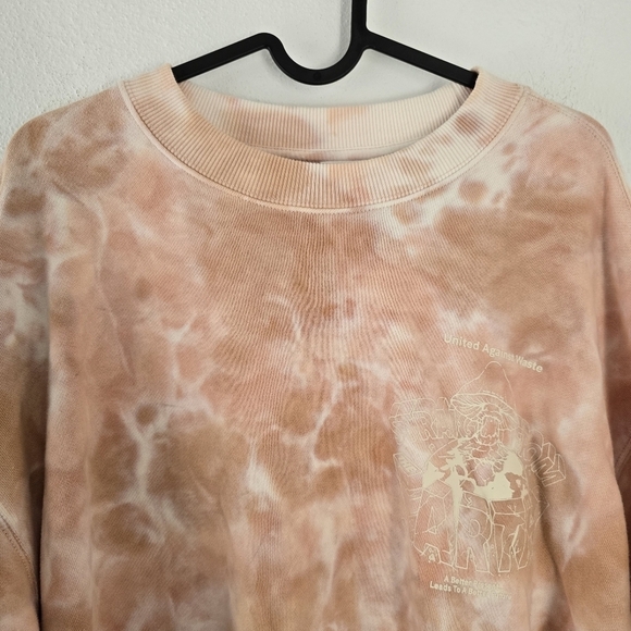 NWT H&M Edition by John Boyega Tie-dye Cotton Sweatshirt Pink Large - Picture 8 of 16